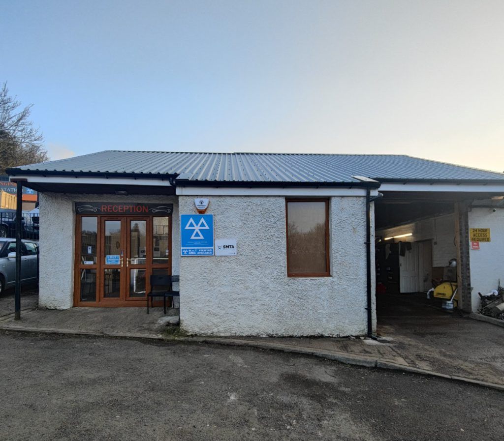 Front of T Page Motor Engineering Garage - Car MOT Dunfermline